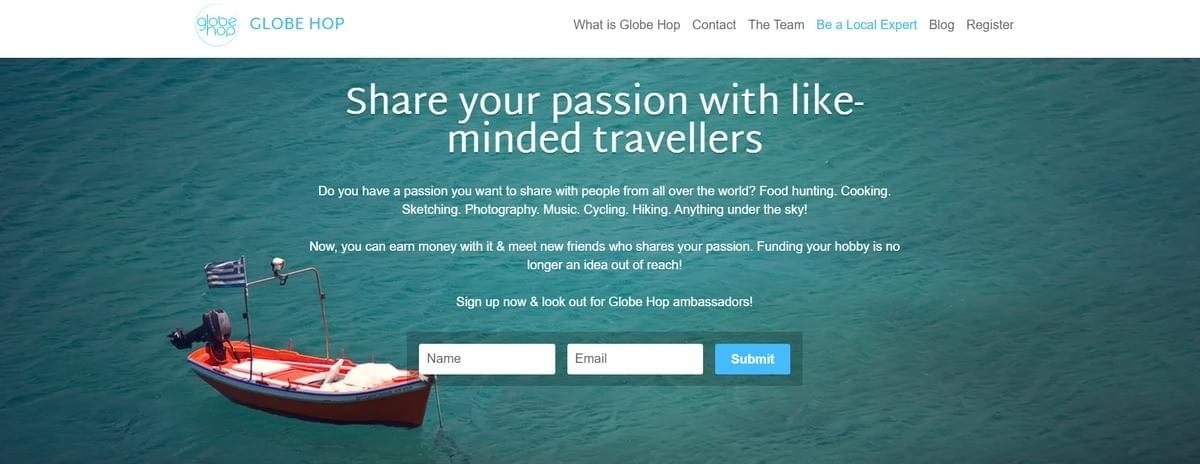 Sitio web de Globe Hop Sitio web de Globe Hop