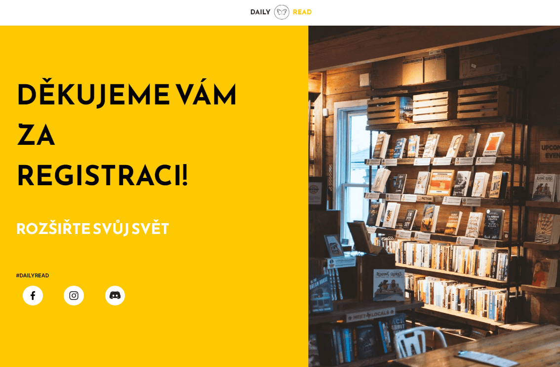 Šablona denního čtení pro kampaň na sociálních sítích Šablona denního čtení pro kampaň na sociálních sítích