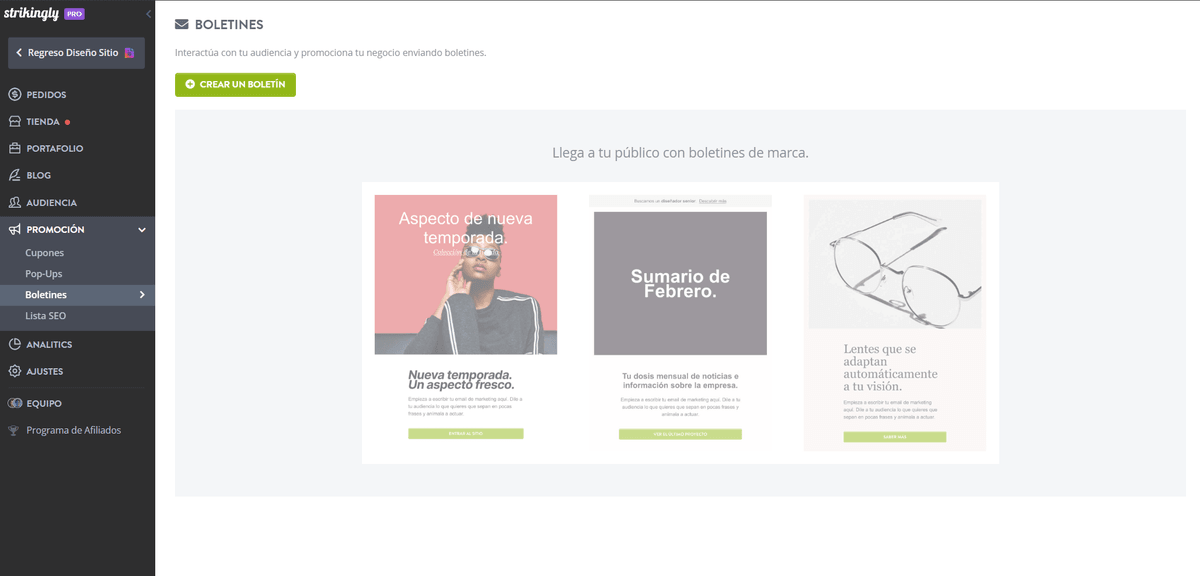 Crear un boletín de noticias Crear un boletín de noticias