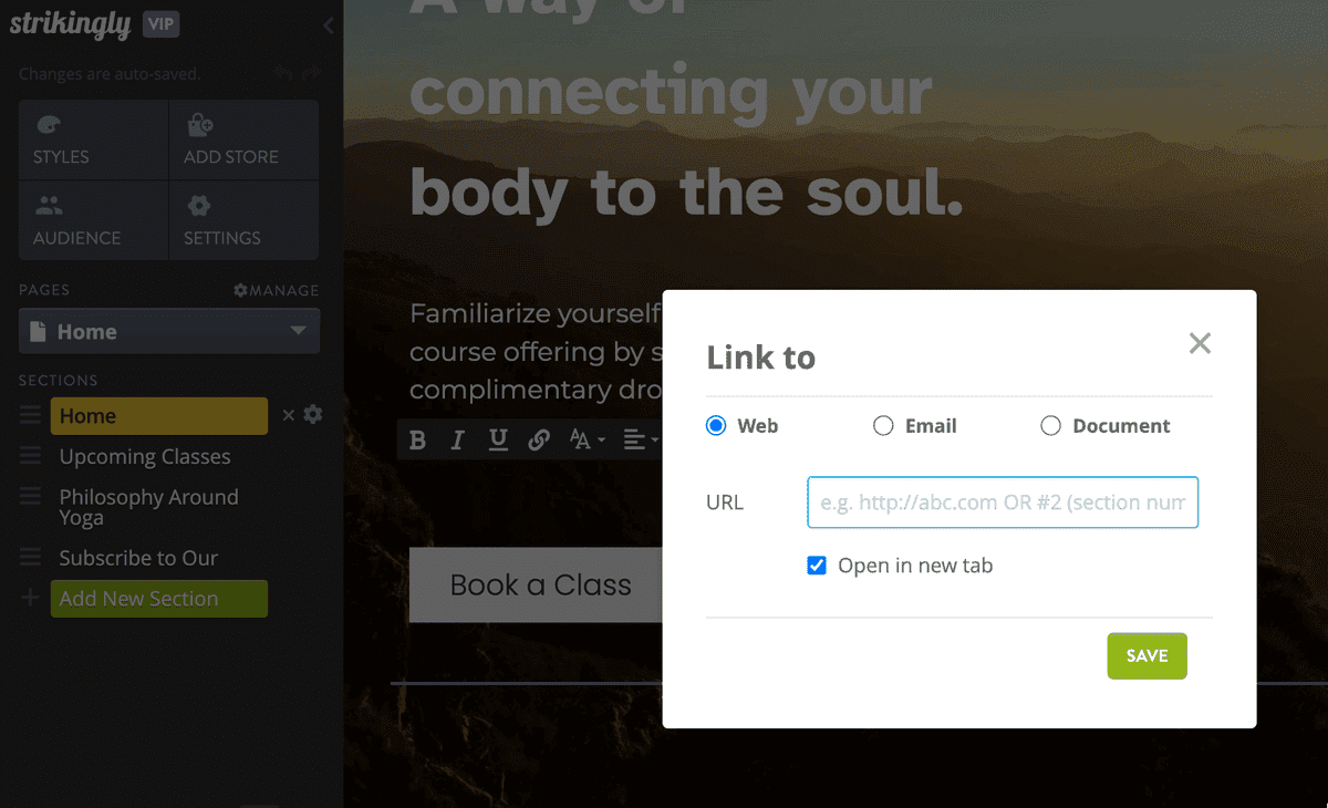 Exploitation des fonctionnalités de Strikingly pour les liens d'ancrage Exploitation des fonctionnalités de Strikingly pour les liens d'ancrage
