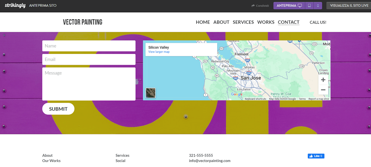 Visualizza in anteprima il sito per vedere l'Informativa sulla privacy prima di lanciare il sito web Visualizza in anteprima il sito per vedere l'Informativa sulla privacy prima di lanciare il sito web