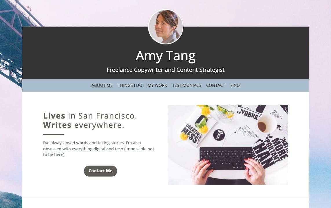 plantilla de Strikingly perfile website plantilla de Strikingly perfile website