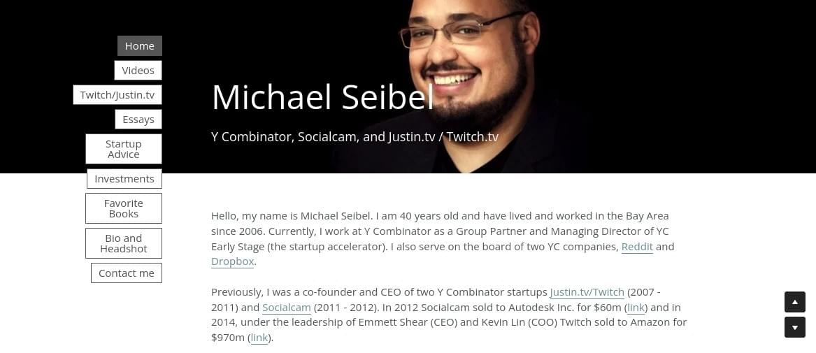 Sitio web de Michael Seibel Sitio web de Michael Seibel
