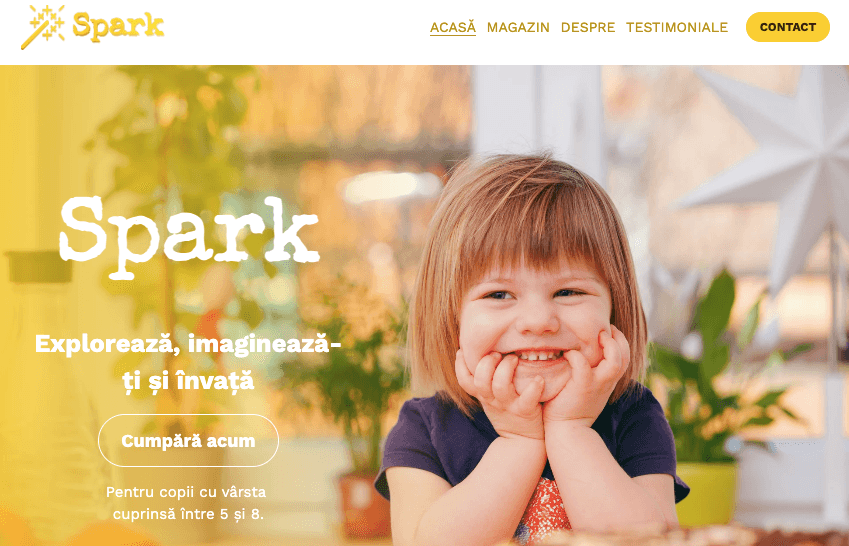 Strikingly - Șablon de magazin online Spark Strikingly - Șablon de magazin online Spark