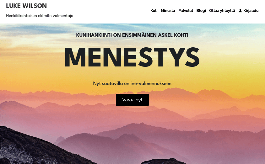 Personal Life Coach -verkkosivustomalli Strikinglyltä Personal Life Coach -verkkosivustomalli Strikinglyltä