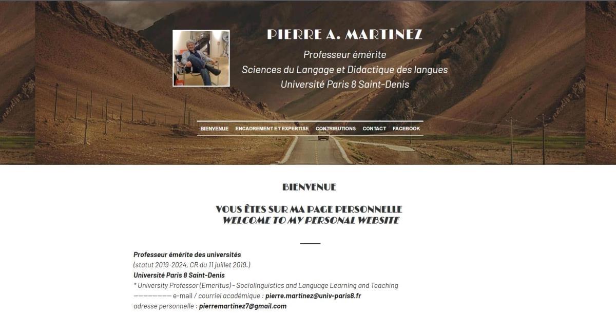 Le site Pierre Martinez Linguistique sur Strikingly Le site Pierre Martinez Linguistique sur Strikingly