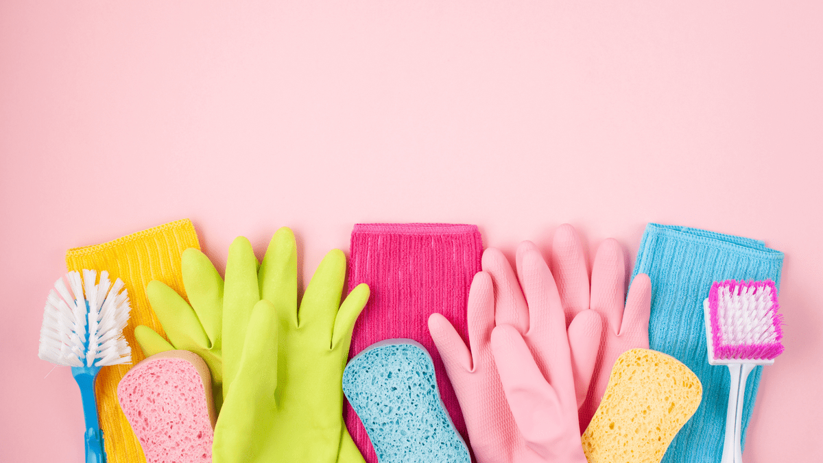 柔和色调的清洁配件 柔和色调的清洁配件