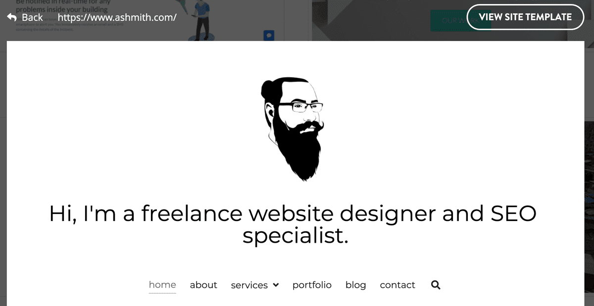 Adresa URL a site-ului Ash Smith Adresa URL a site-ului Ash Smith