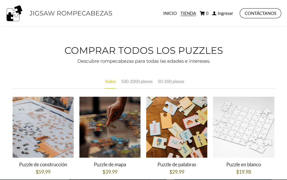 Plantilla de rompecabezas de Strikingly Plantilla de rompecabezas de Strikingly