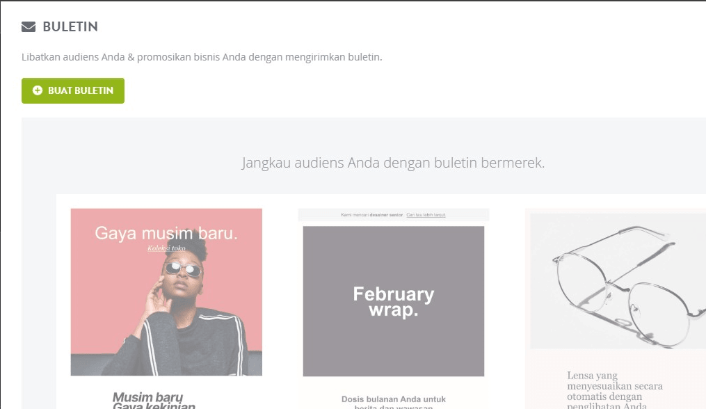 Strikingly - Fitur Buletin Strikingly - Fitur Buletin