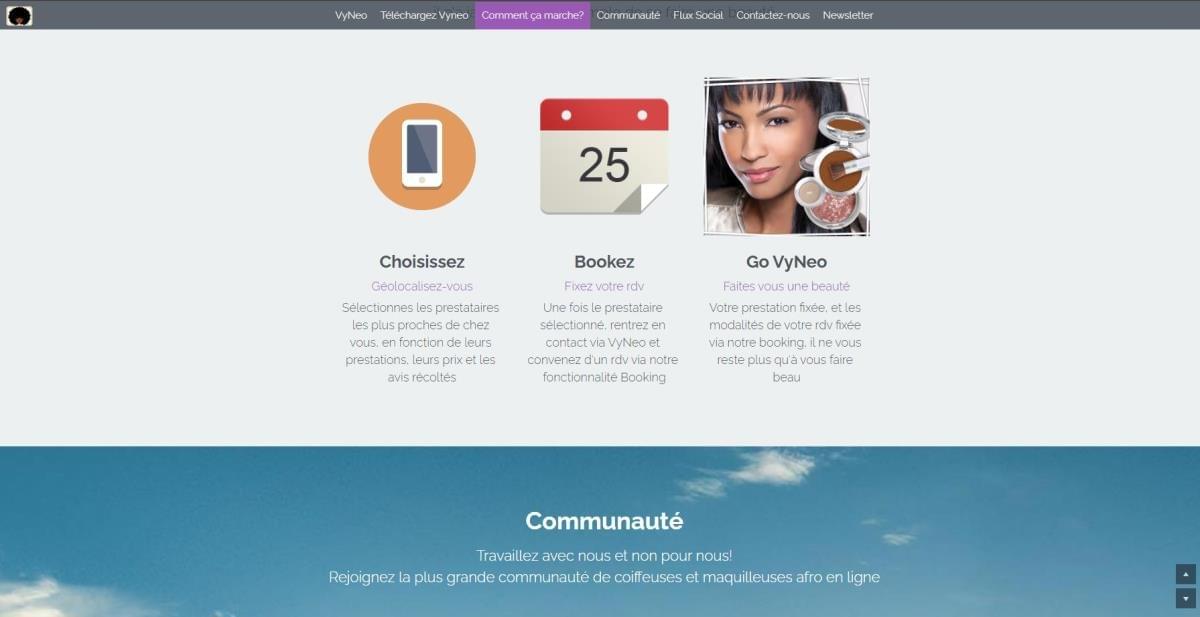 Le site Vyneo sur Strikingly Le site Vyneo sur Strikingly