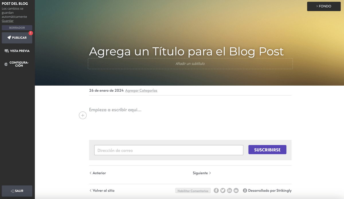 Empieza a escribir y optimizar las entradas de tu blog de comercio minorista Empieza a escribir y optimizar las entradas de tu blog de comercio minorista