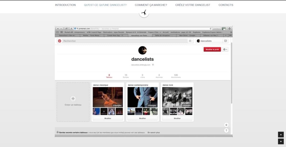 Le site Dancelists Site sur Strikingly Le site Dancelists Site sur Strikingly