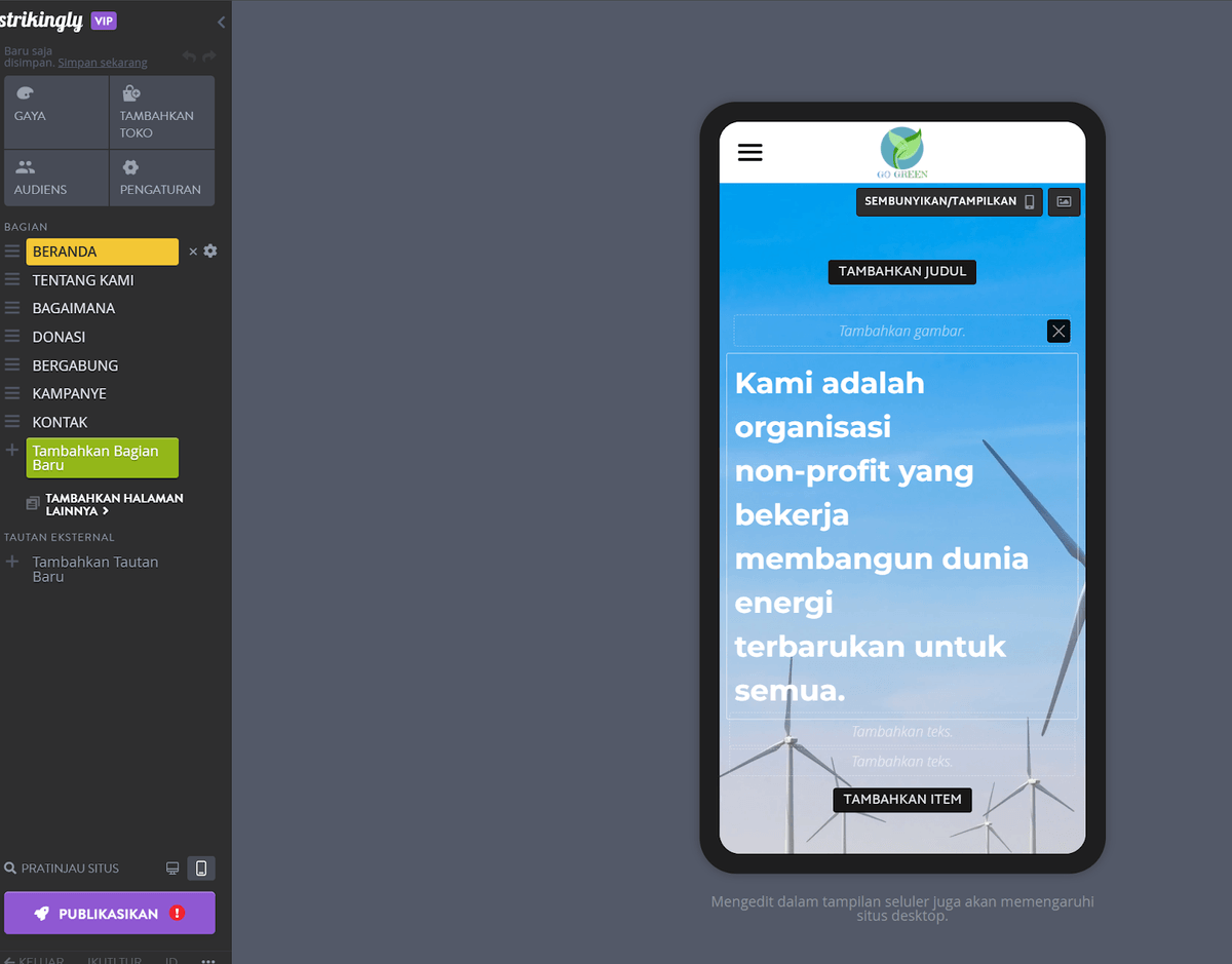 Buat Situs Web Nirlaba di Strikingly - Pastikan konten Anda ramah seluler Buat Situs Web Nirlaba di Strikingly - Pastikan konten Anda ramah seluler