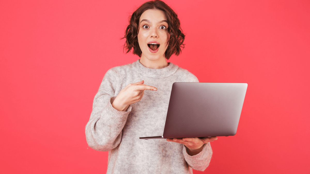 Woman Shocked from Increased Email Engagement Metrics Woman Shocked from Increased Email Engagement Metrics