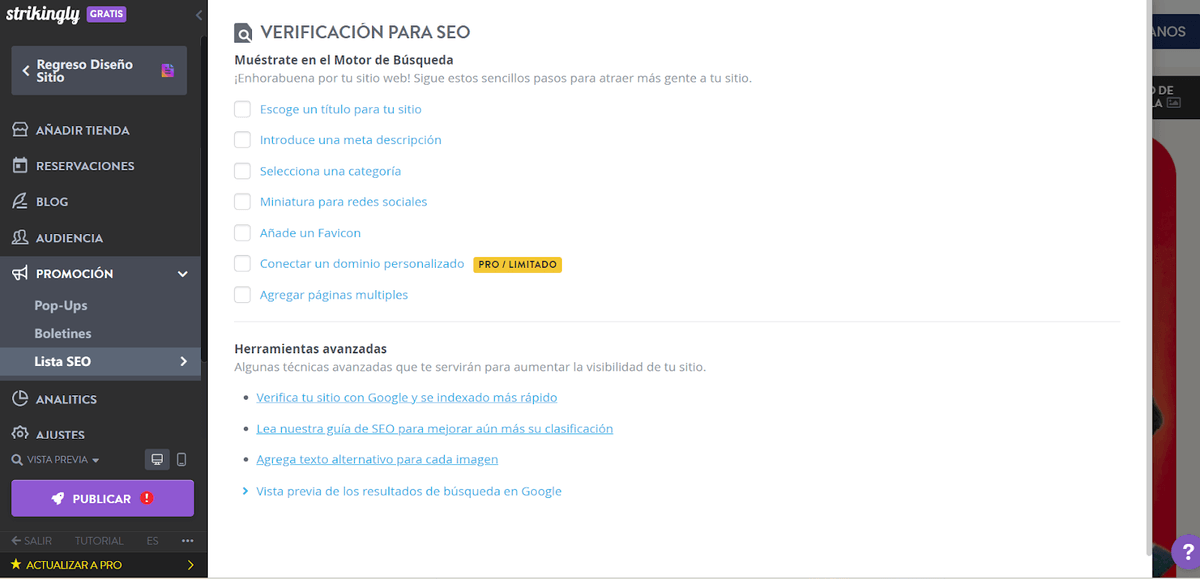 Promociona tu sitio web Promociona tu sitio web
