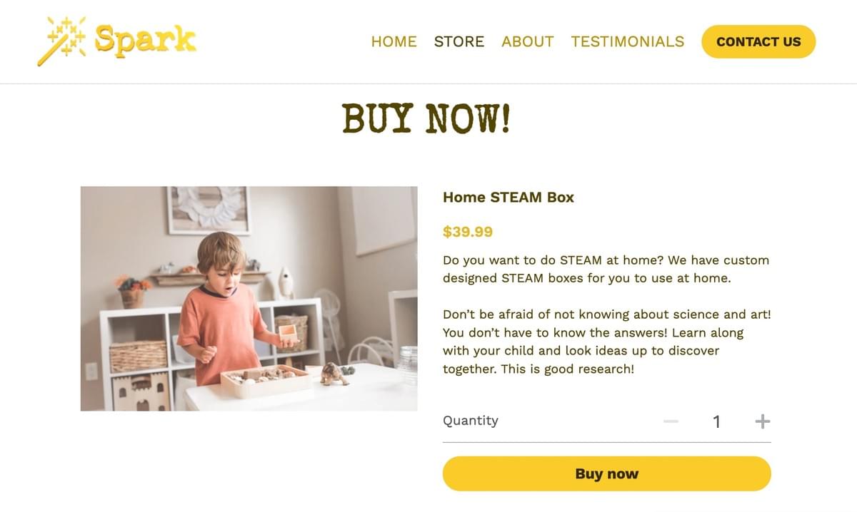 plantilla de Strikingly Spark website plantilla de Strikingly Spark website