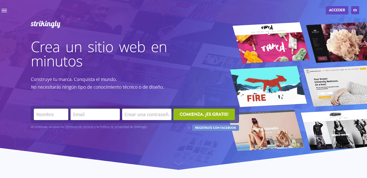 Aprovechando la plataforma de Strikingly Aprovechando la plataforma de Strikingly