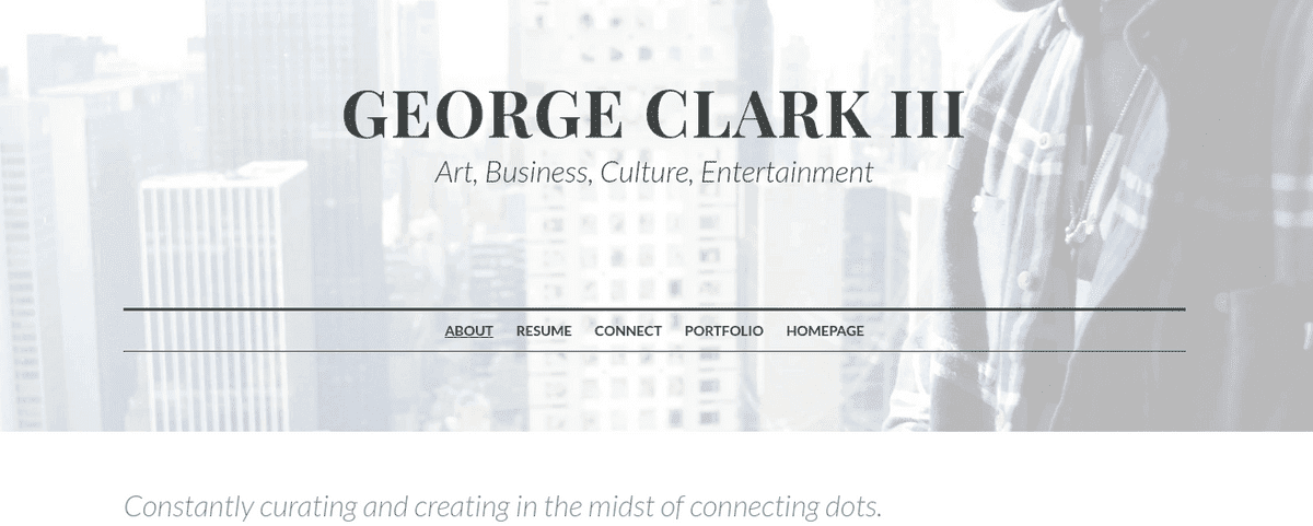Inspirați-vă site-ul independent de la utilizatorul Strikingly - George Clark Inspirați-vă site-ul independent de la utilizatorul Strikingly - George Clark