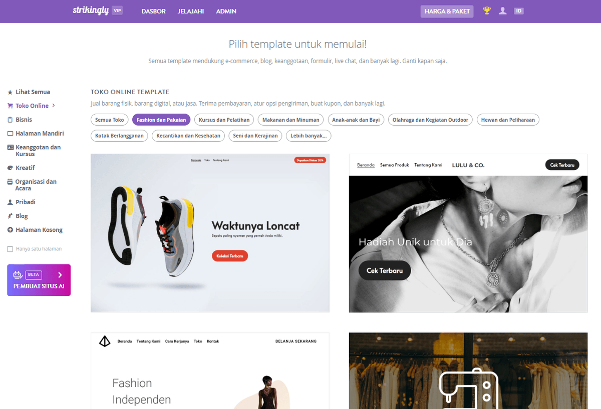 Halaman Template Pilihan yang Mencolok: Bangun dan Desain Situs Web E-niaga Pakaian Grosir Halaman Template Pilihan yang Mencolok: Bangun dan Desain Situs Web E-niaga Pakaian Grosir