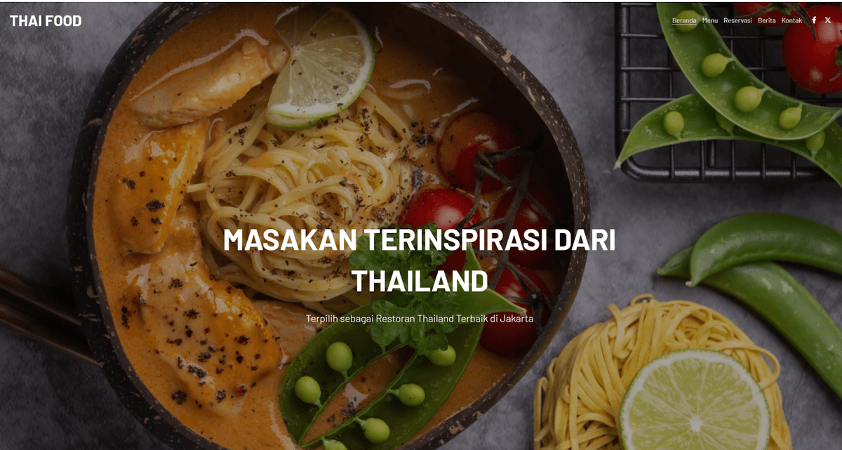 Template Restoran Thailand yang Mencolok Template Restoran Thailand yang Mencolok