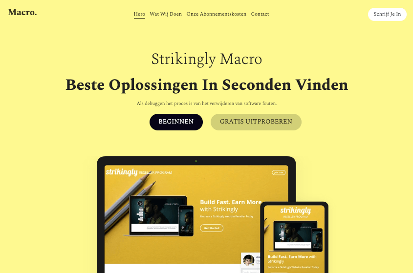 Opvallend: macro-websitesjabloon met lidmaatschaps-/inlogfunctie Opvallend: macro-websitesjabloon met lidmaatschaps-/inlogfunctie
