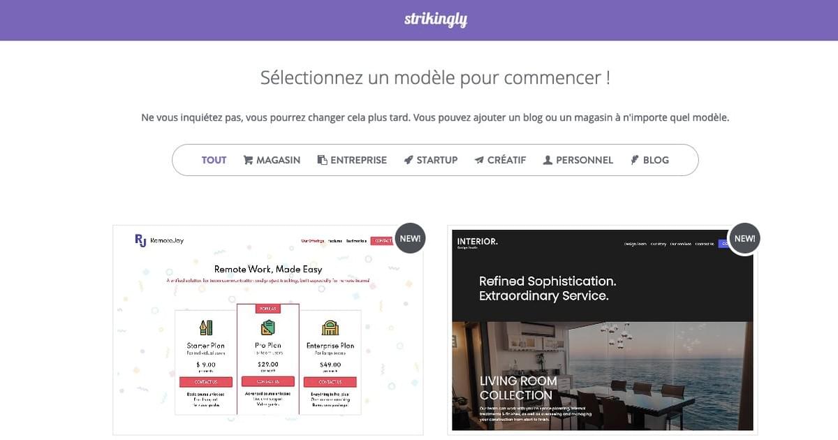Modèles de sites web Modèles de sites web