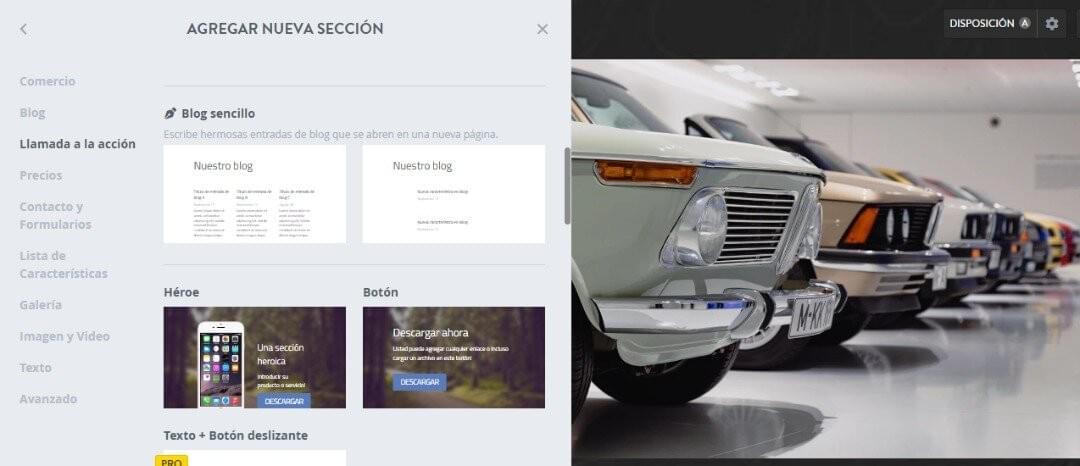 Llamada a la accion de Strikingly Llamada a la accion de Strikingly