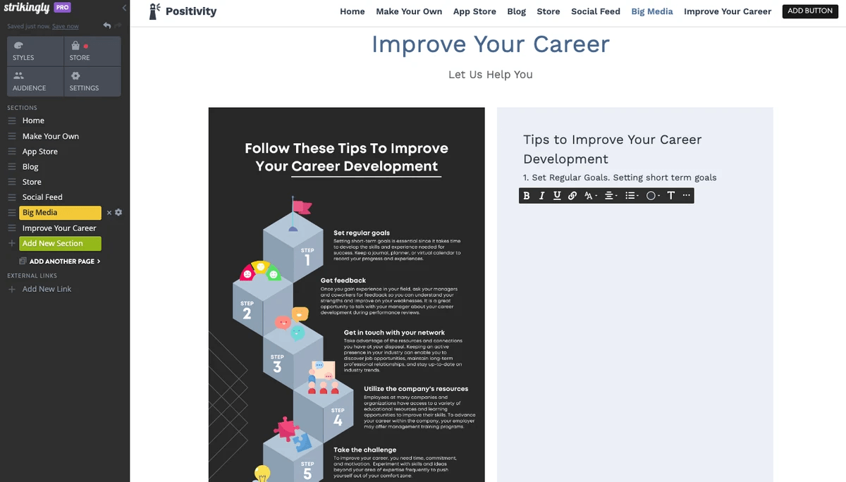 Strikingly Website Editor Strikingly Website Editor