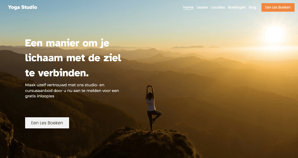 Blogsjabloon voor yogastudio van opvallend Blogsjabloon voor yogastudio van opvallend