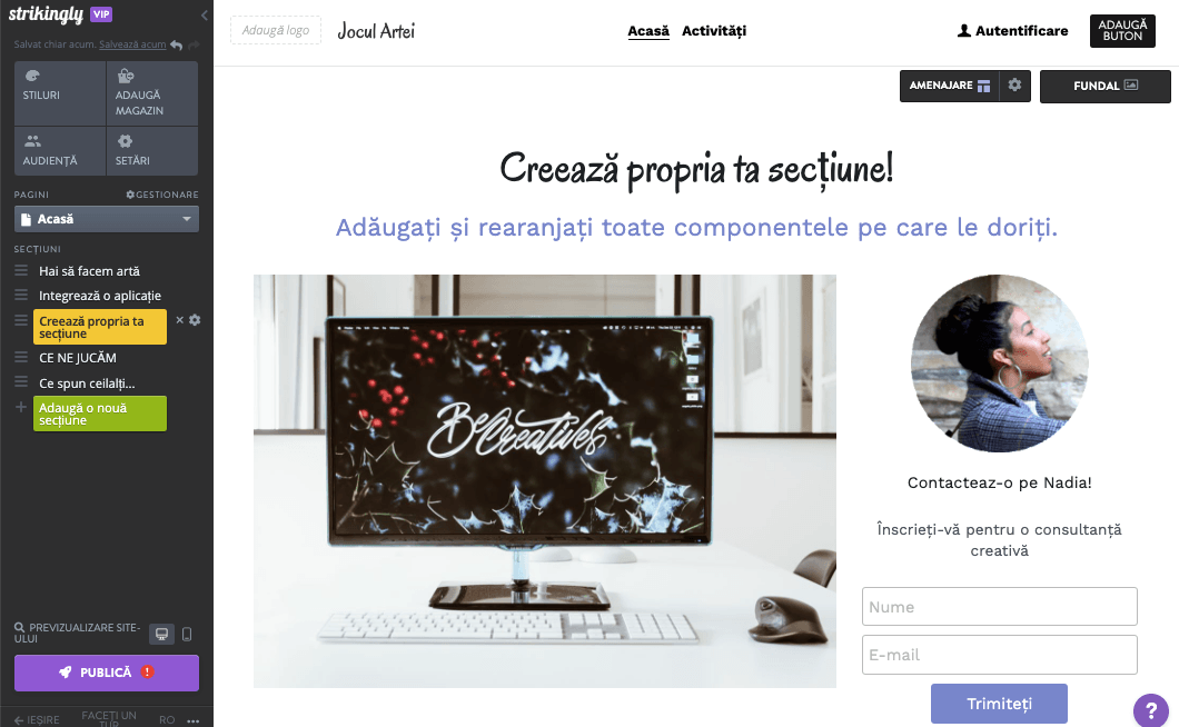 Uimitor de drag and drop Editor Uimitor de drag and drop Editor