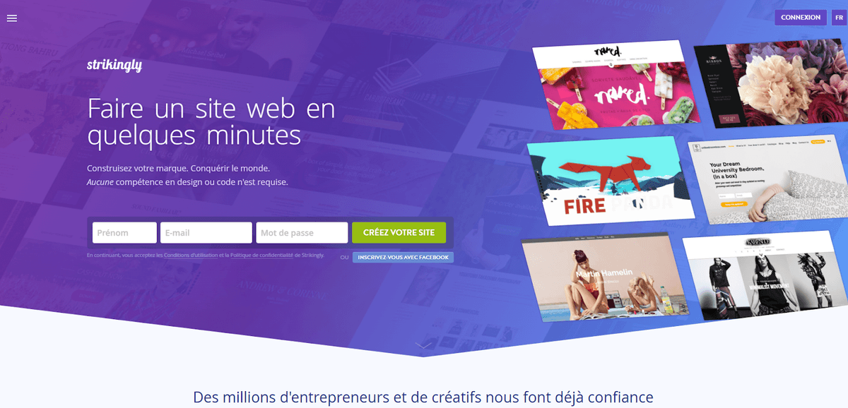 Faites-vous remarquer avec Strikingly Faites-vous remarquer avec Strikingly