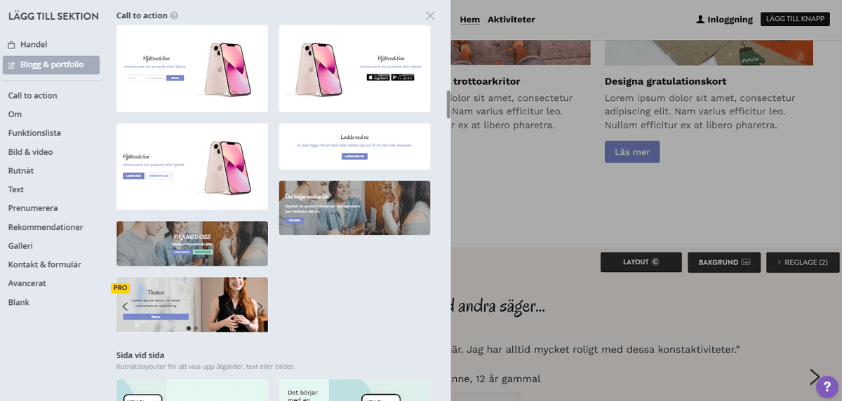 Lägg till Call-To-Action-knappar och formulär för konverteringar Lägg till Call-To-Action-knappar och formulär för konverteringar