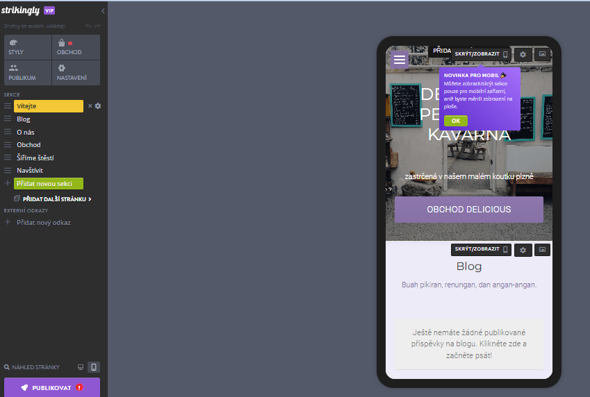 Překvapivě mobilní editor zobrazení Překvapivě mobilní editor zobrazení
