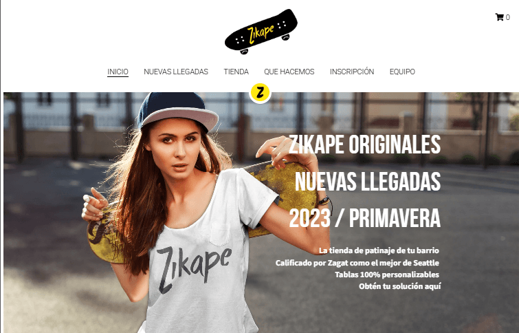 Plantilla Zikape de Strikingly Plantilla Zikape de Strikingly
