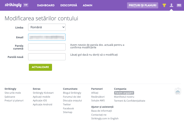 Rolul Strikingly în securitatea domeniului - Mențineți informațiile contului actualizate Rolul Strikingly în securitatea domeniului - Mențineți informațiile contului actualizate