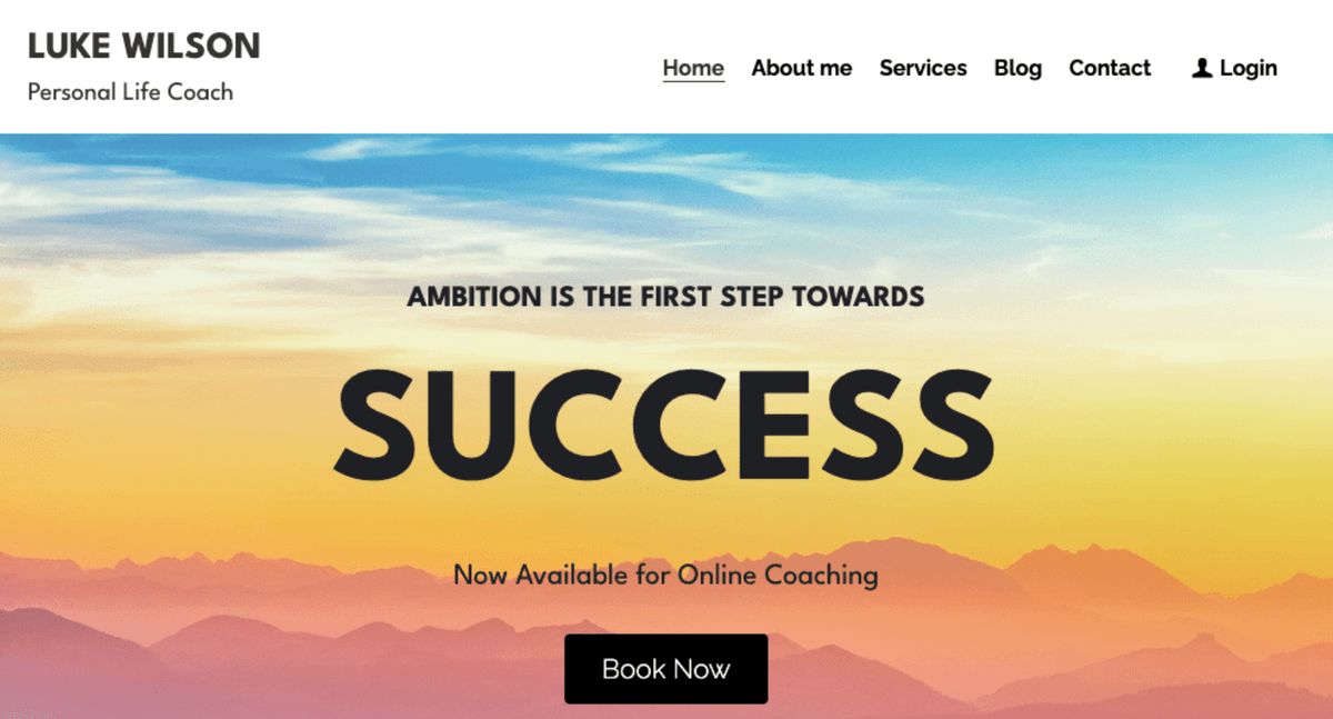 Plantilla de sitio web de entrenador personal de Strikingly Plantilla de sitio web de entrenador personal de Strikingly