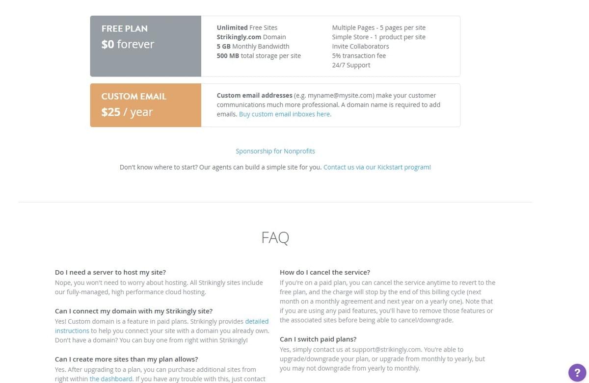 Strikingly Free Plan Strikingly Free Plan