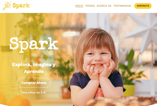 Spark - Plantilla de Strikingly Spark - Plantilla de Strikingly
