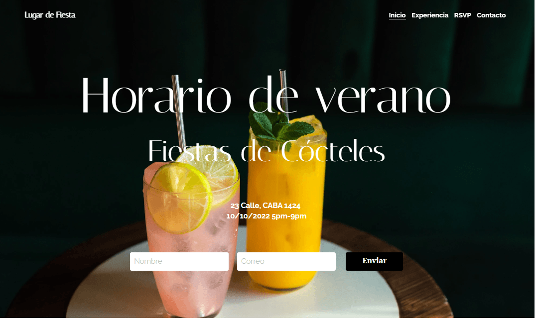 Plantilla de Verano de Strikingly Plantilla de Verano de Strikingly