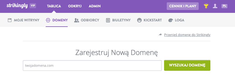 Rozpocznij własną markę z Strikingly - rejestracją domeny Rozpocznij własną markę z Strikingly - rejestracją domeny