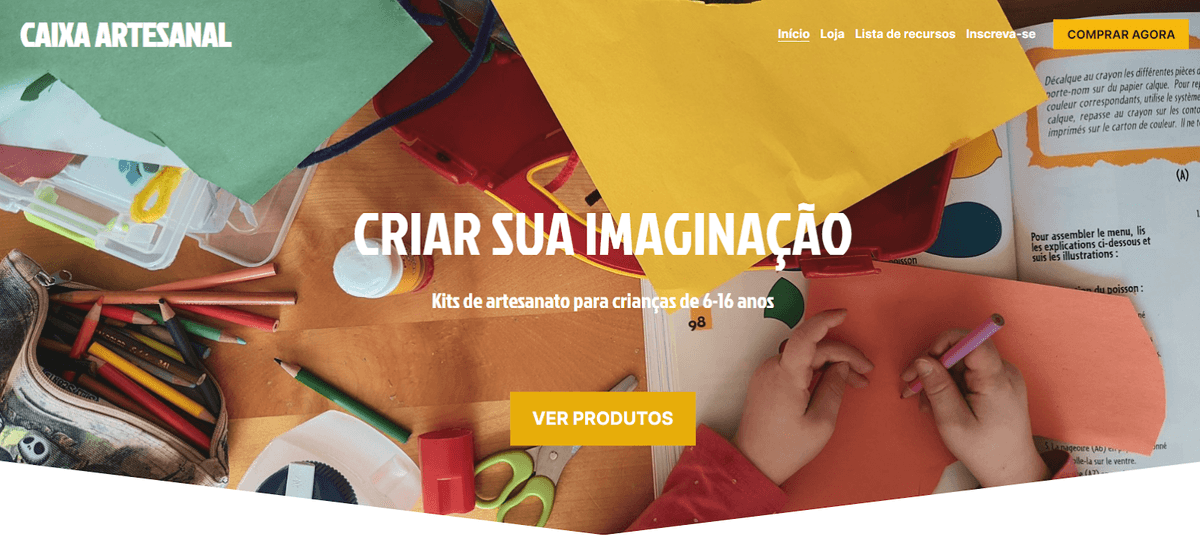 Modelo de loja virtual Craft Box da Strikingly Modelo de loja virtual Craft Box da Strikingly