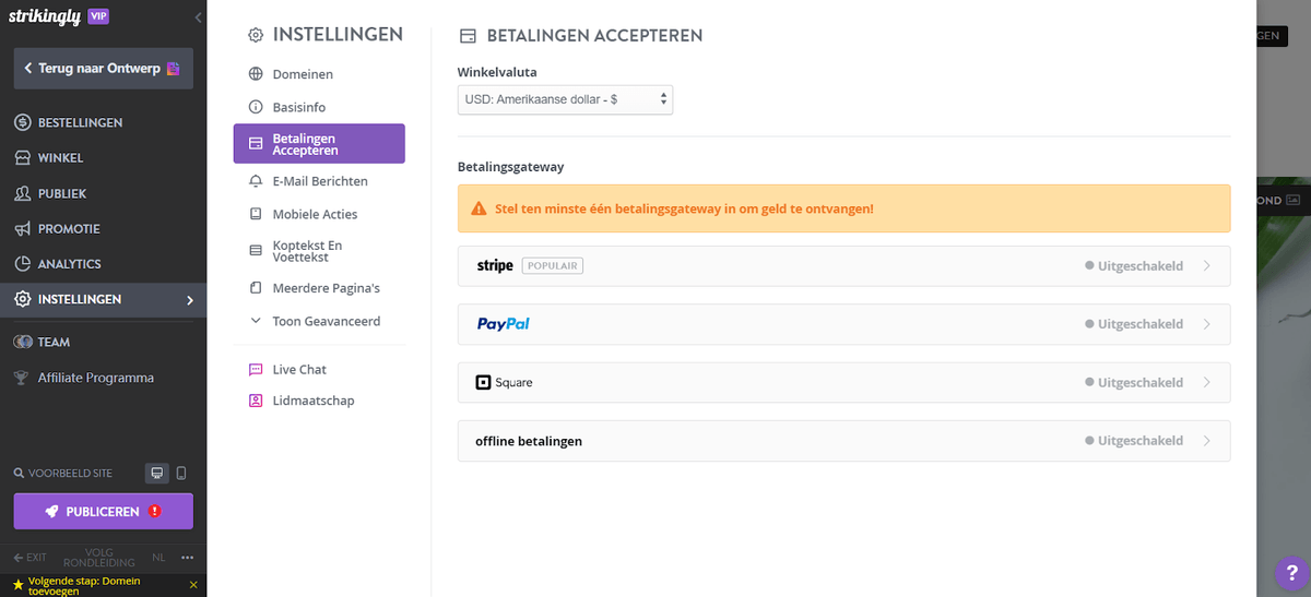 Winkelwagenintegratie - Stel een betaalmethode in Winkelwagenintegratie - Stel een betaalmethode in