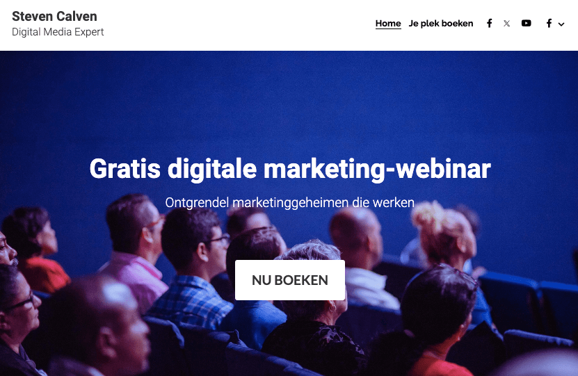 Webinarsjabloon van Strikingly Webinarsjabloon van Strikingly