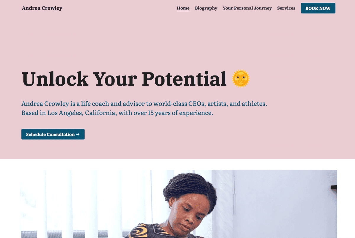 Strikingly - Szablon Andrea: Przykład Portfolio Marketingowego Strikingly - Szablon Andrea: Przykład Portfolio Marketingowego