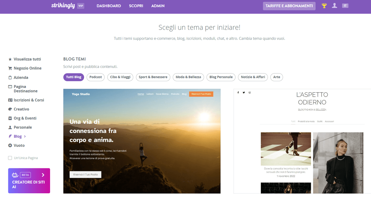 Scegli un modello per creare un sito di recensioni su Strikingly Scegli un modello per creare un sito di recensioni su Strikingly