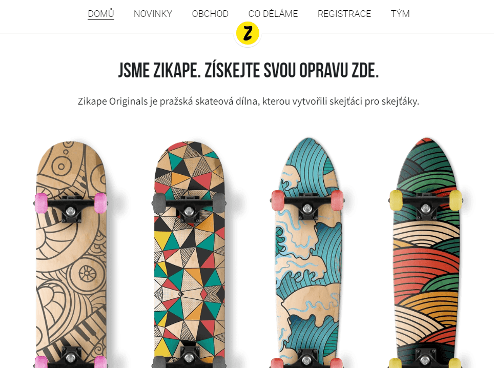 Šablona internetového obchodu Zikape Šablona internetového obchodu Zikape