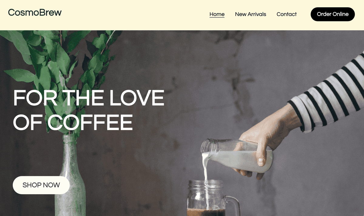 Plantilla CosmoBrew de Strikingly Plantilla CosmoBrew de Strikingly