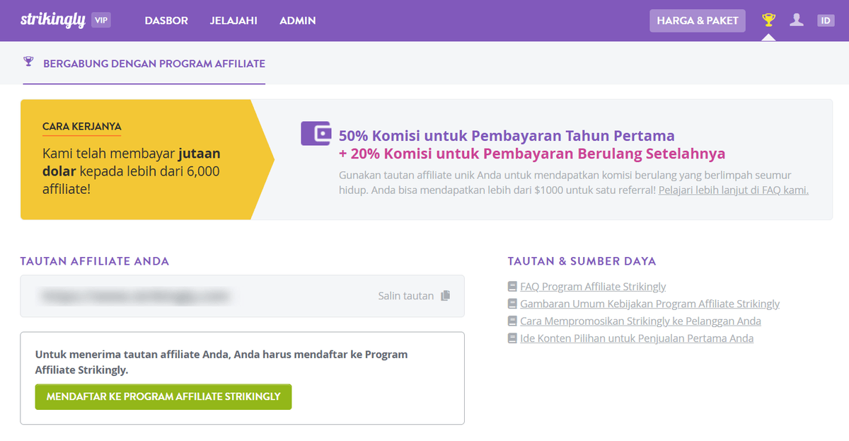 Program Afiliasi yang Mencolok Program Afiliasi yang Mencolok