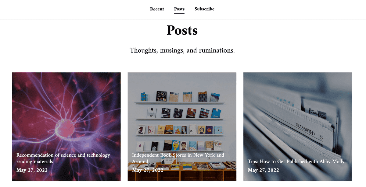 Plantilla de blog Bookworms de Strikingly Plantilla de blog Bookworms de Strikingly